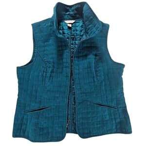 Christopher & Banks Deep Blue Quilted Vest